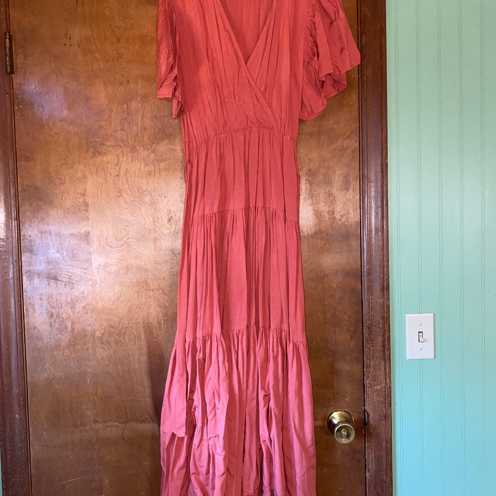 Coral summer dress